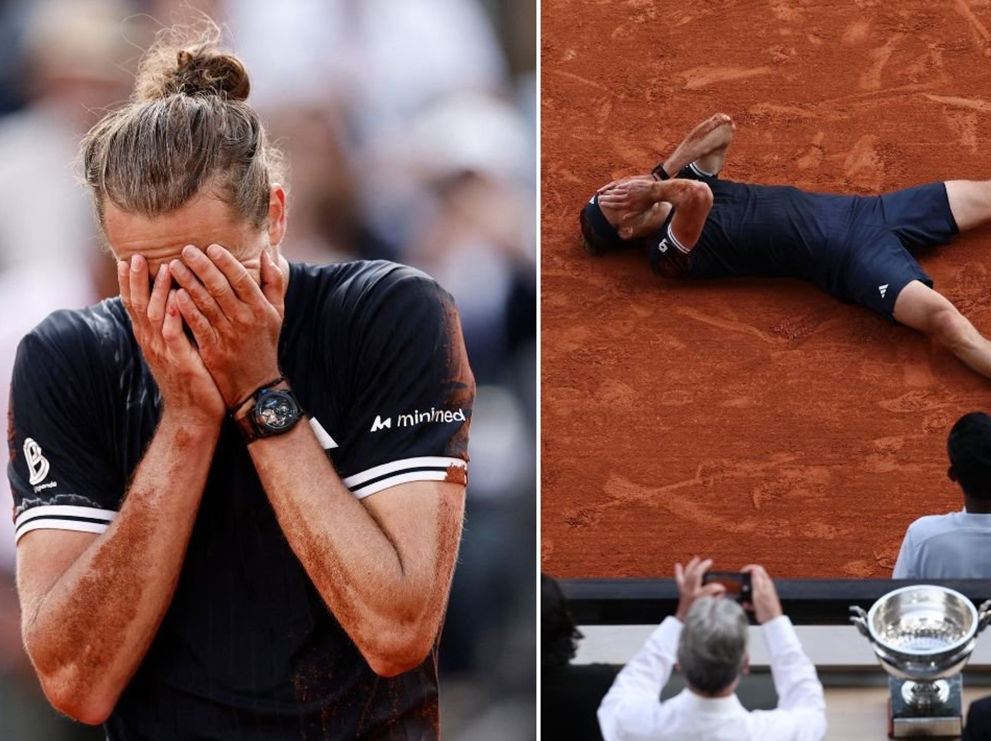 Alexander Zverev breaks down in tears after French Open victory ends Grand Slam hoodoo in epic final