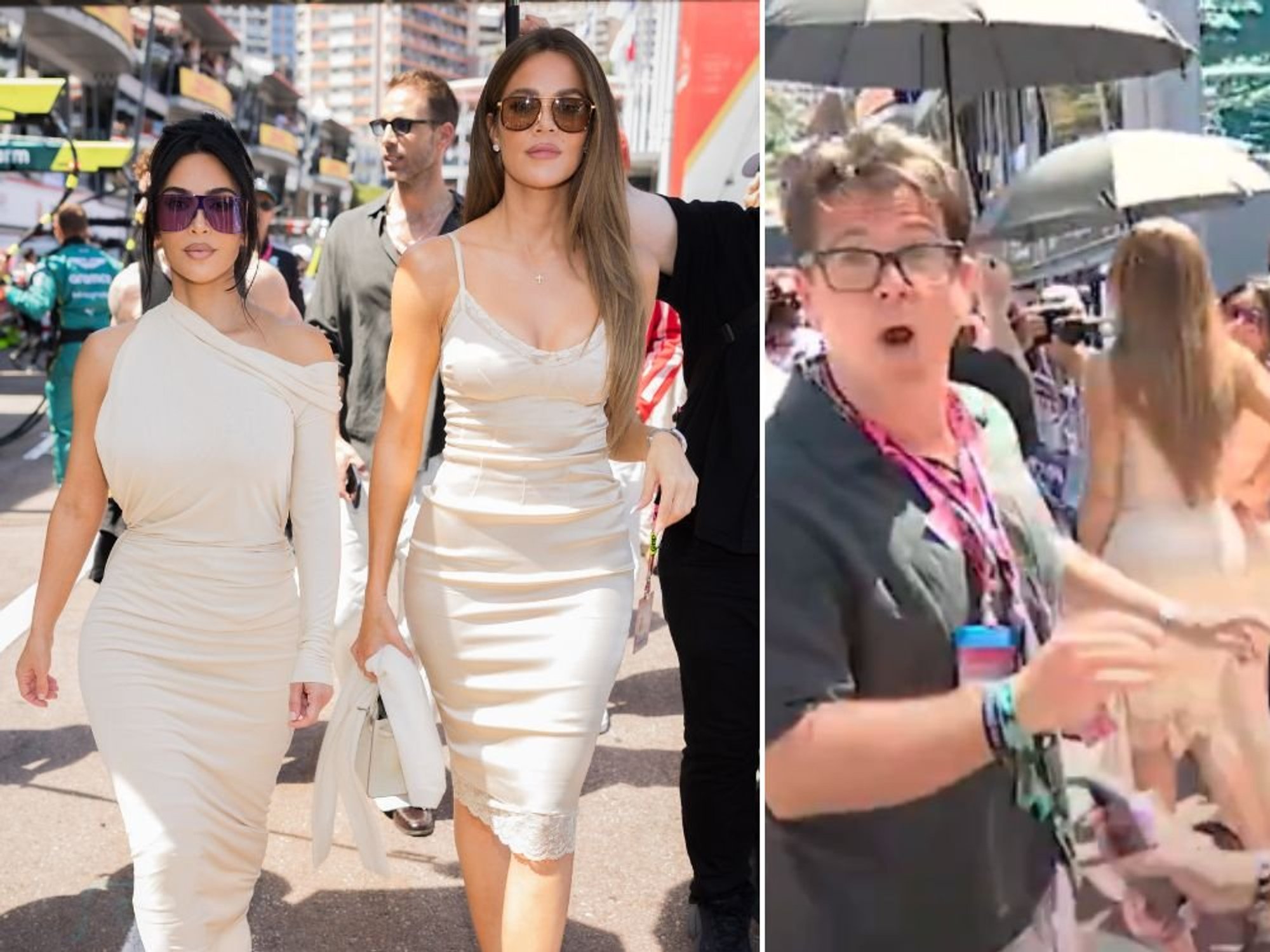 Holly Willoughby and Michael McIntyre barged over in awkward F1 moment as Kardashians' team pushes by