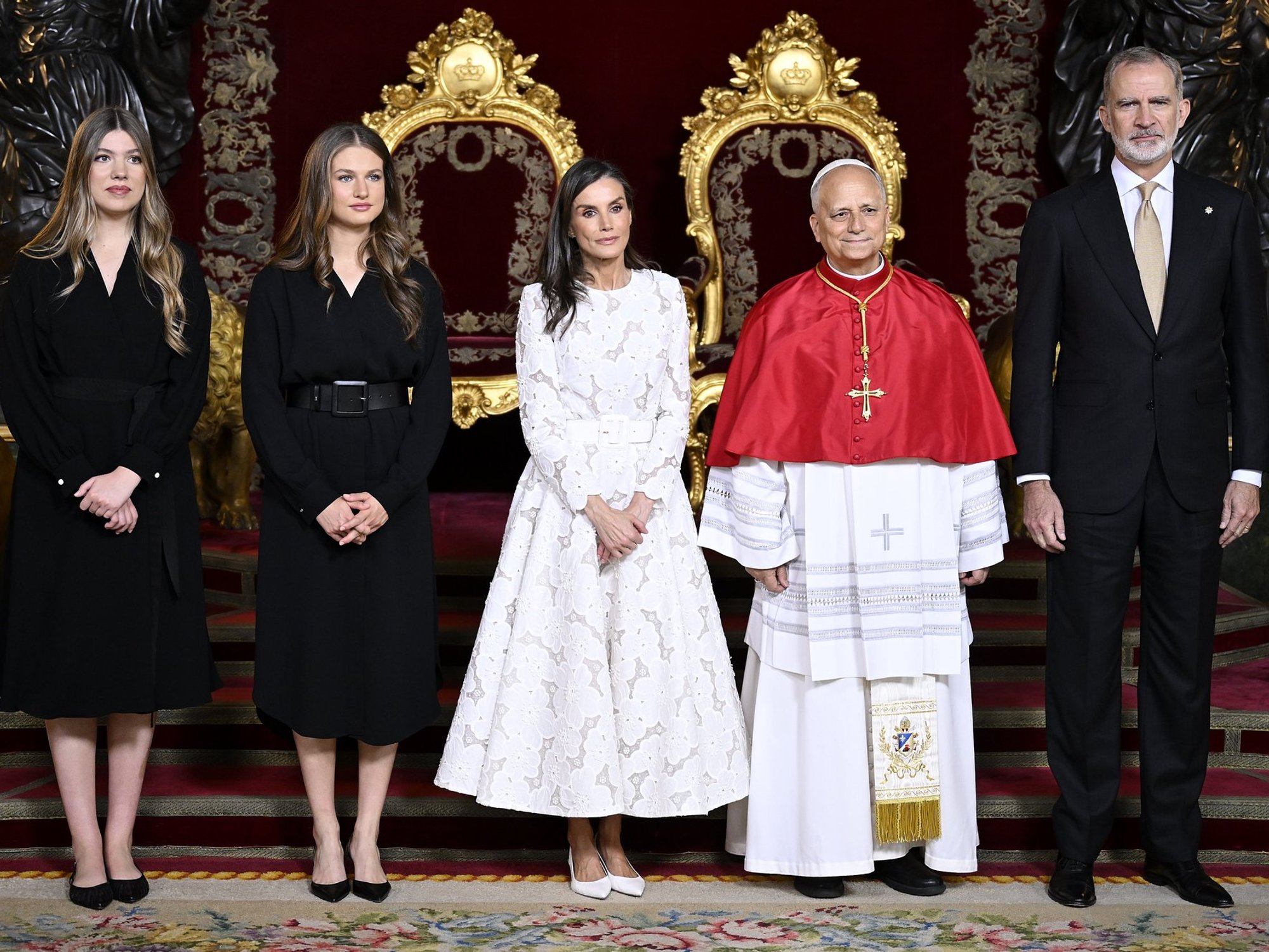 Spanish Royal Family welcome Pope Leo with special ceremony at Madrid's Royal Palace