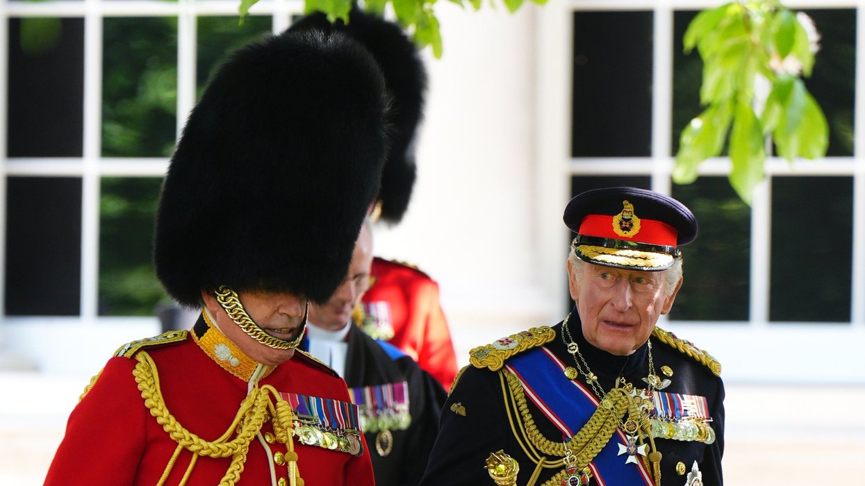 King Charles and Queen Camilla present new Colours at Buckingham Palace