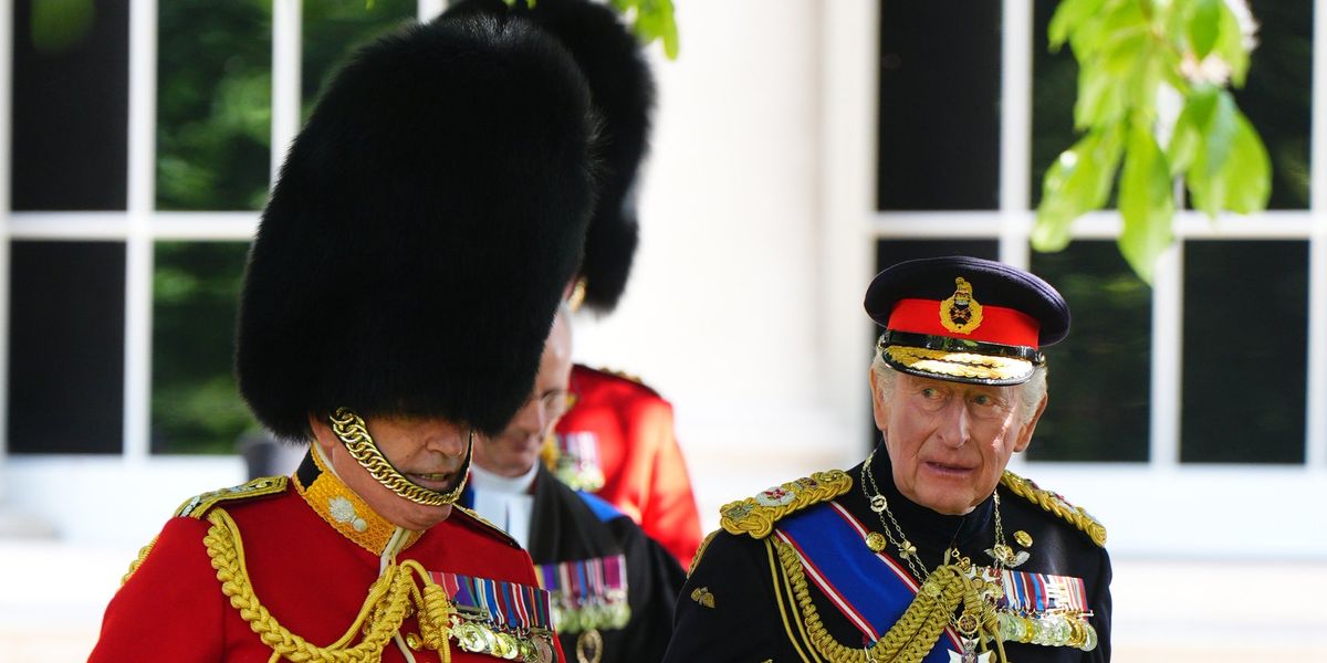 King Charles and Queen Camilla present new Colours at Buckingham Palace King Charles and Queen Camilla present new Colours at Buckingham Palace