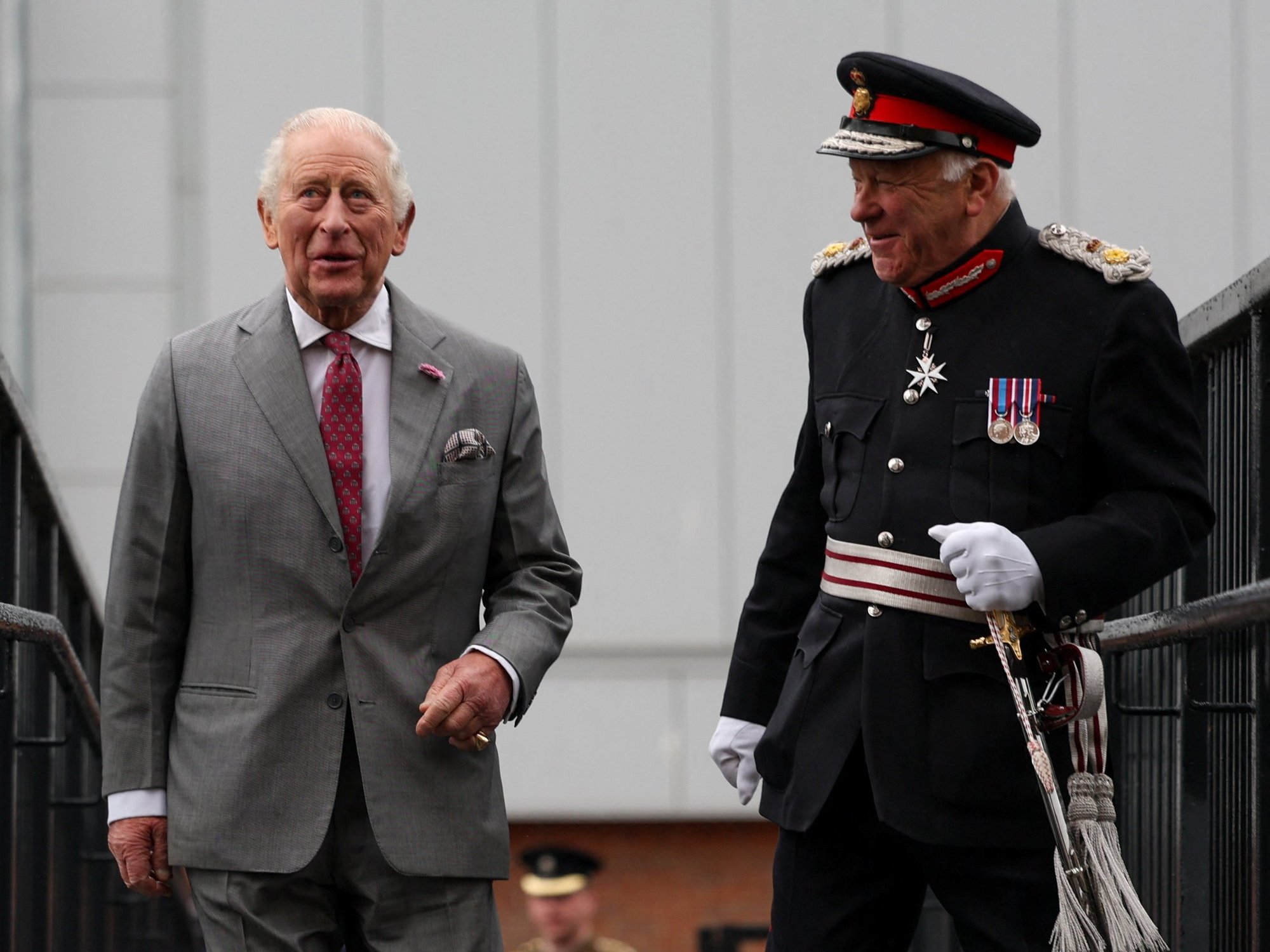 King Charles meets with community leaders and local businesses during visit to Grimsby