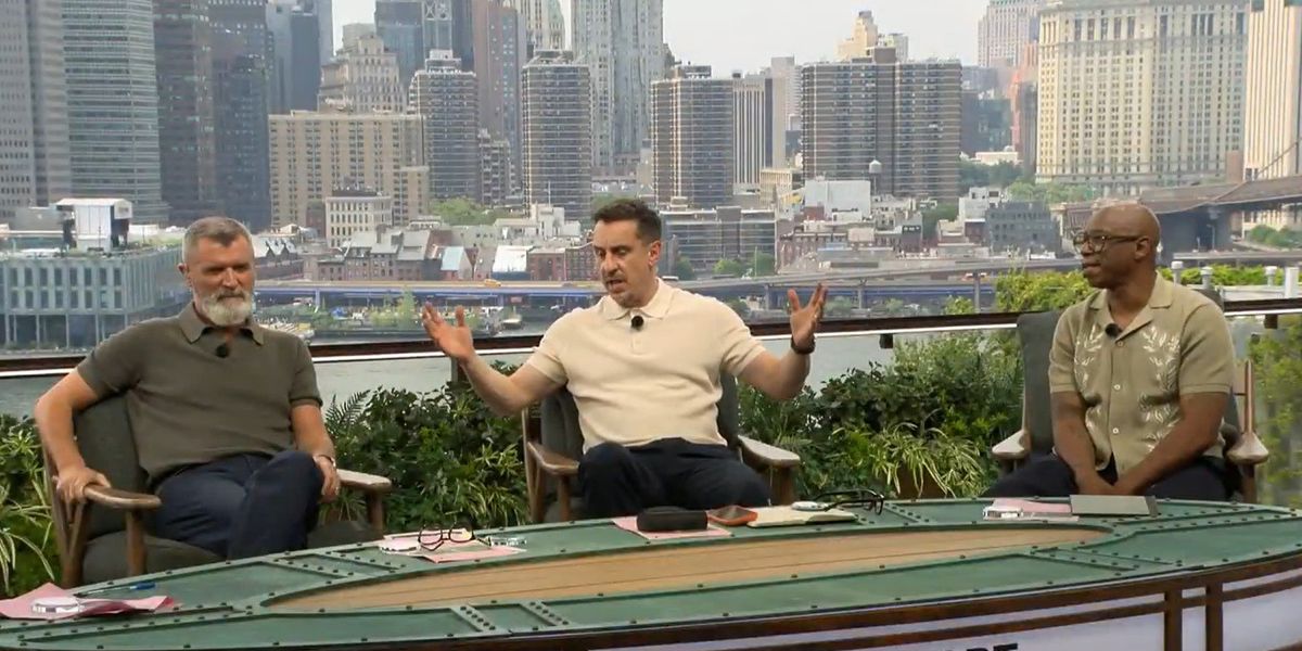Gary Neville appears to fall out with Roy Keane as ITV host interjects Gary Neville appears to fall out with Roy Keane as ITV host interjects