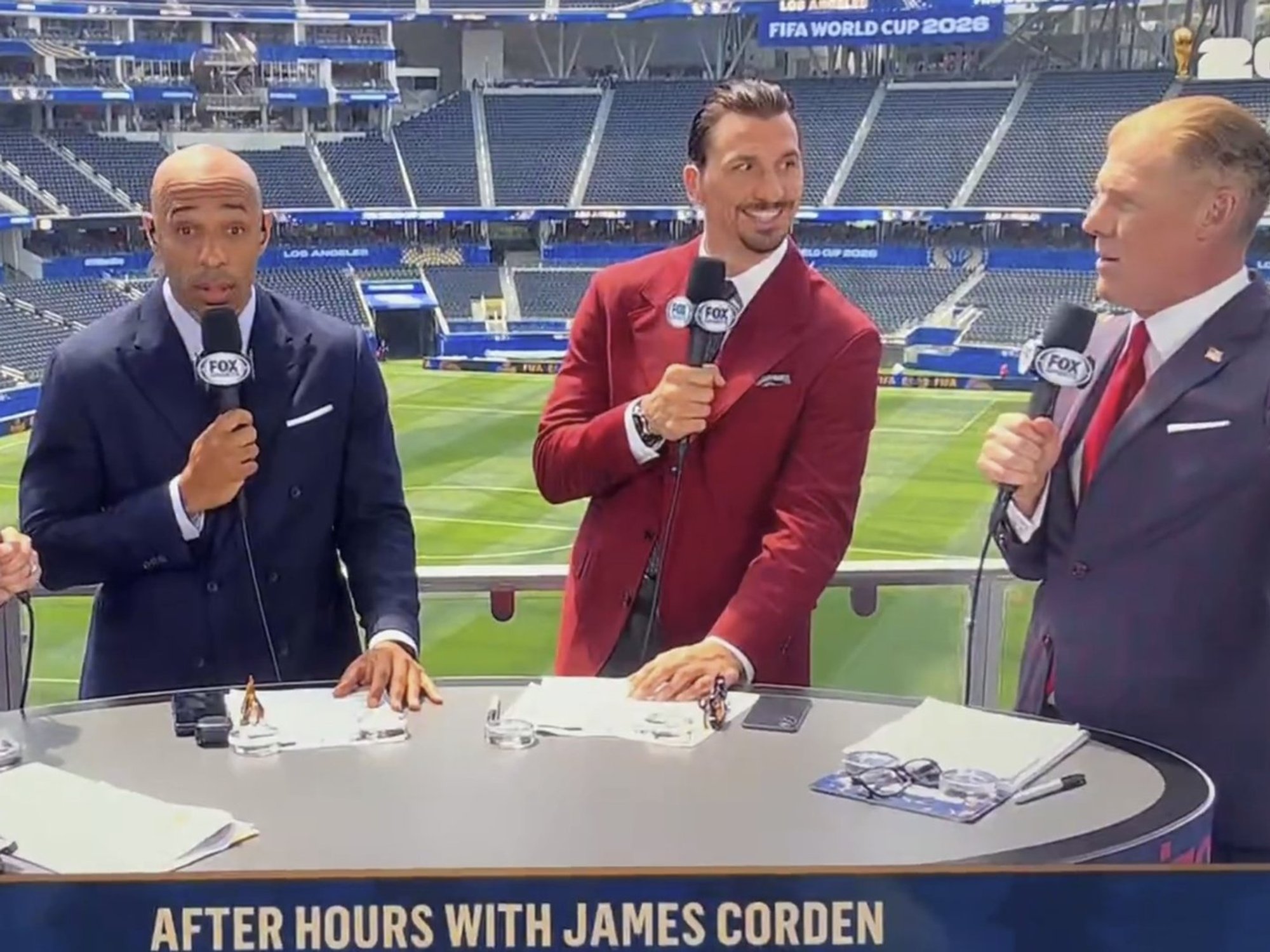Fox Sports pundit brands James Corden a 'w***er' on live TV during World Cup coverage