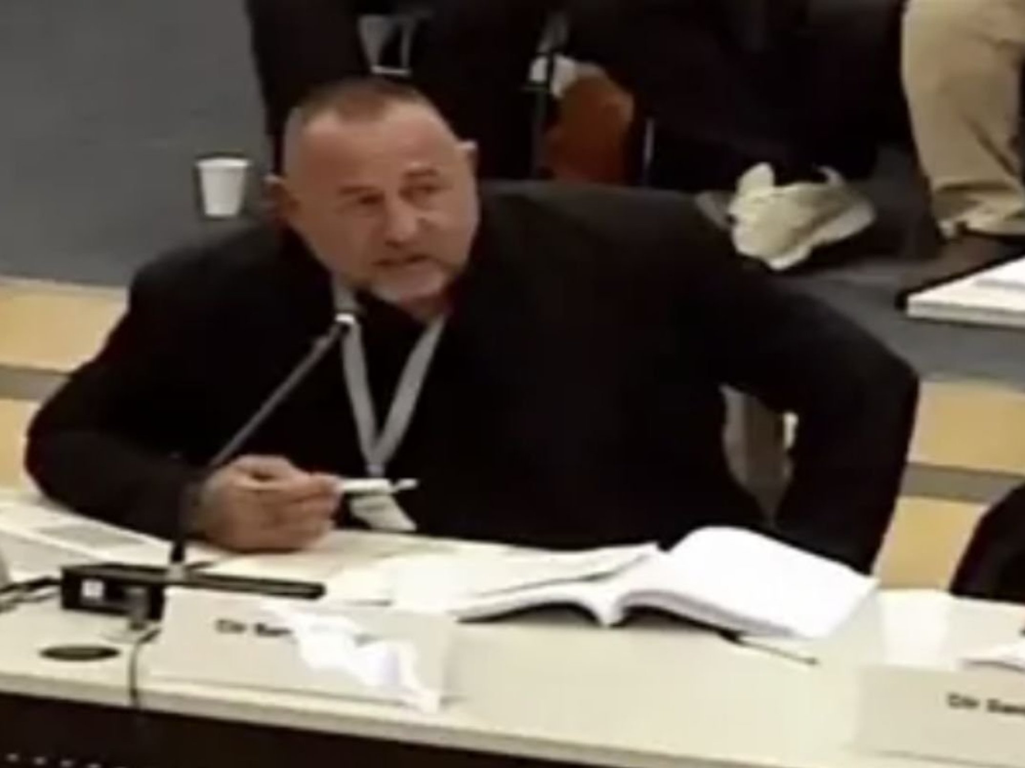 Councillor's claim 'youths behead cats in London park' sparks chaos at town hall meeting