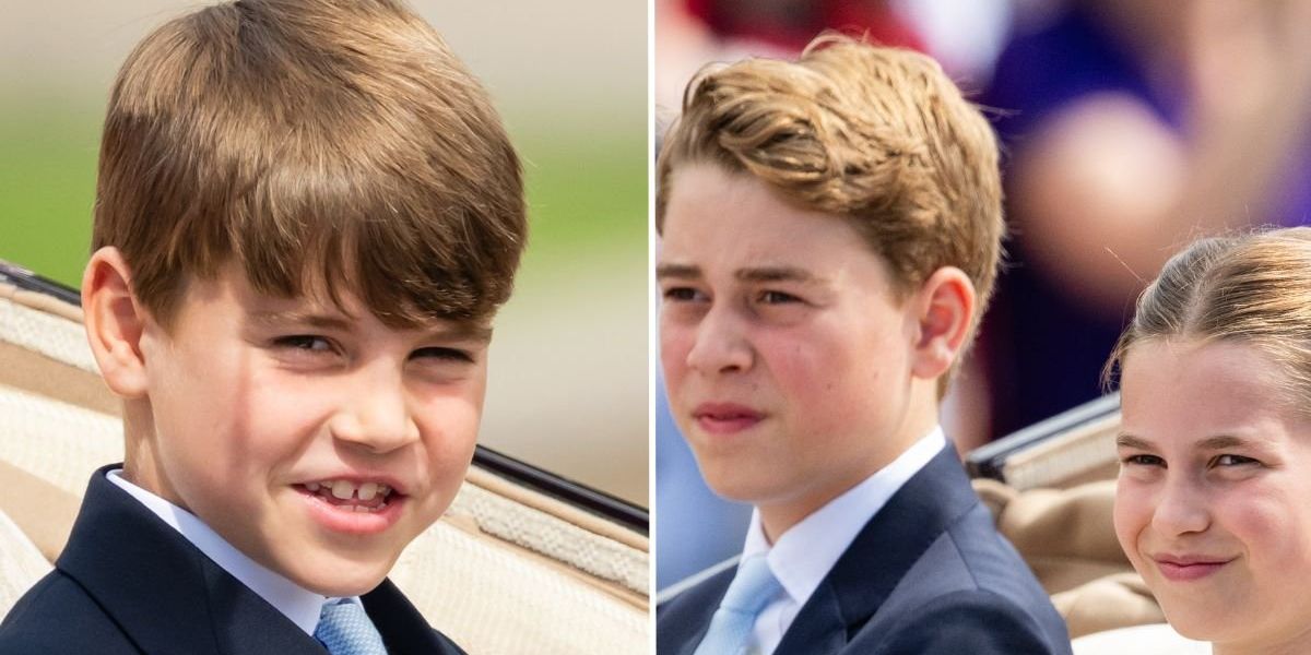 Prince Louis, Prince George and Princess Charlotte wave to crowds during King’s Birthday Parade Prince Louis, Prince George and Princess Charlotte wave to crowds during King’s Birthday Parade