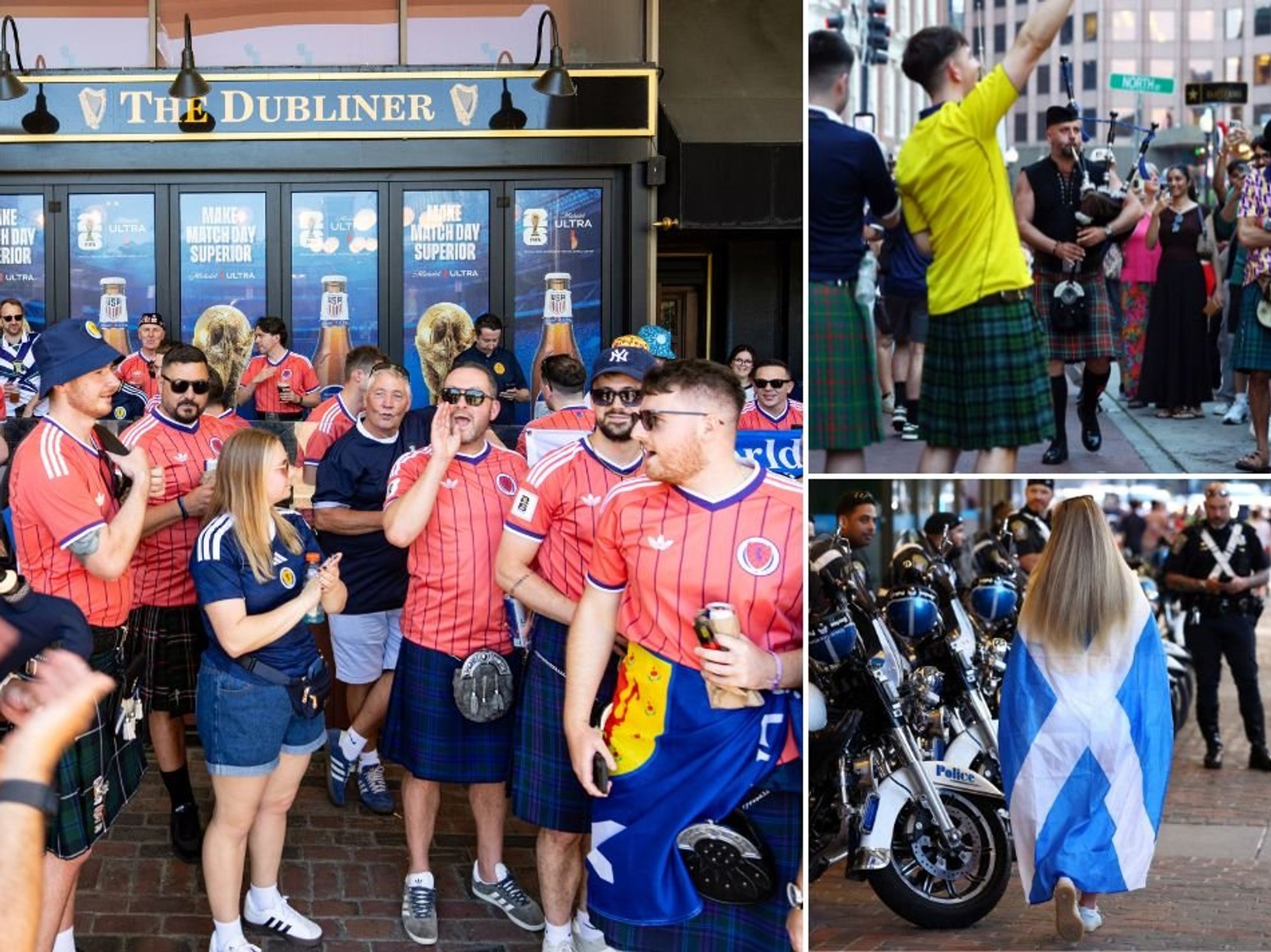 The Scots have taken over Boston! The Yanks have no idea what has hit them as bars 'run out of booze'
