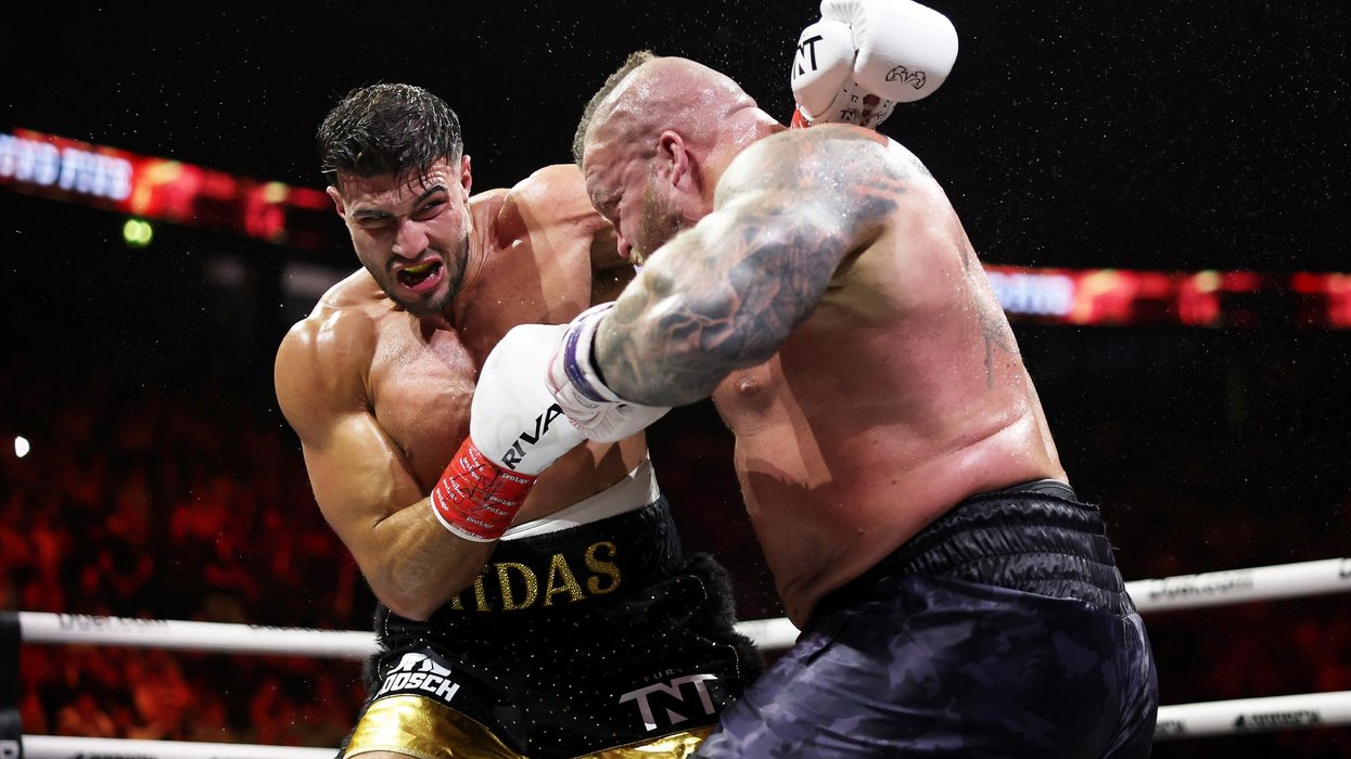 Tommy Fury beats strongman Eddie Hall in boxing's latest circus show as Tyson Fury cheers on