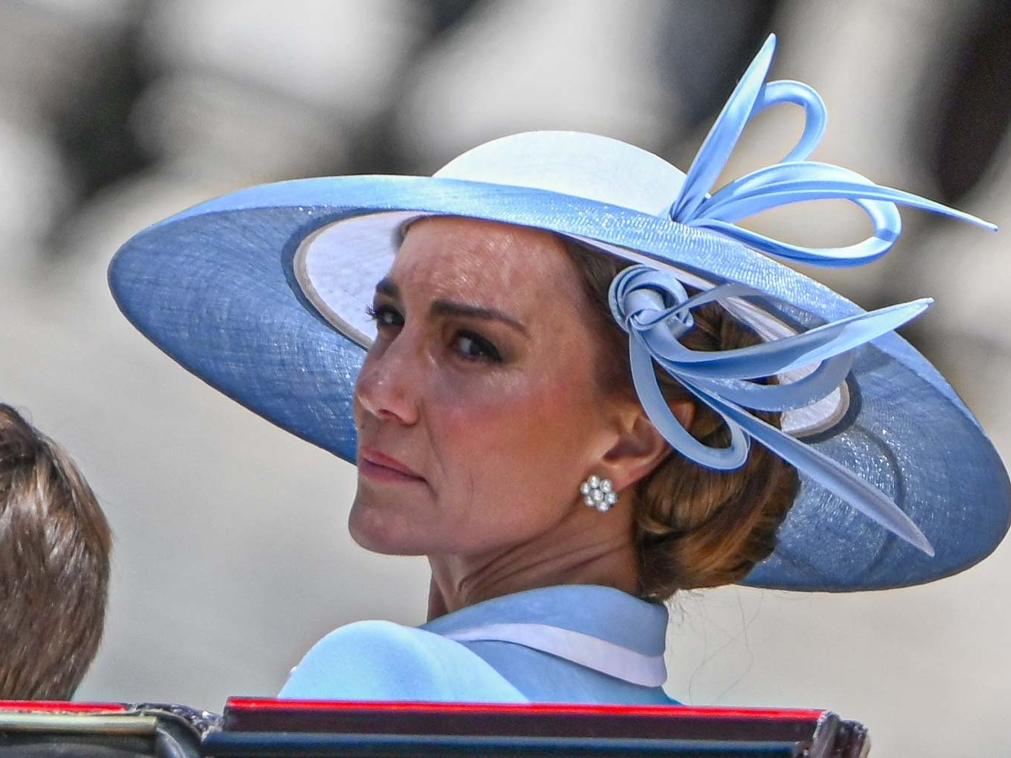 Princess of Wales's icy glare at anti-monarchy protesters who booed her, George, Charlotte and Louis