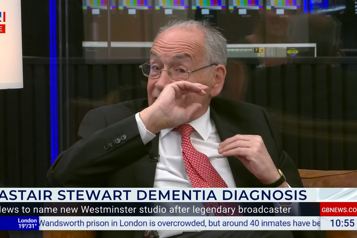 Alastair Stewart 'reduced to tears' as GB News unveils new studio in his honour following dementia diagnosis