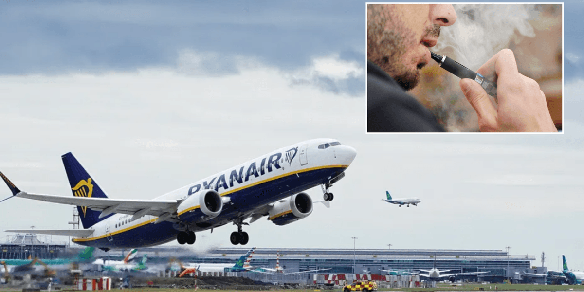 Ryanair passenger arrested upon landing after 'vaping through the whole flight' from Manchester to Spain Ryanair passenger arrested upon landing after 'vaping through the whole flight' from Manchester to Spain