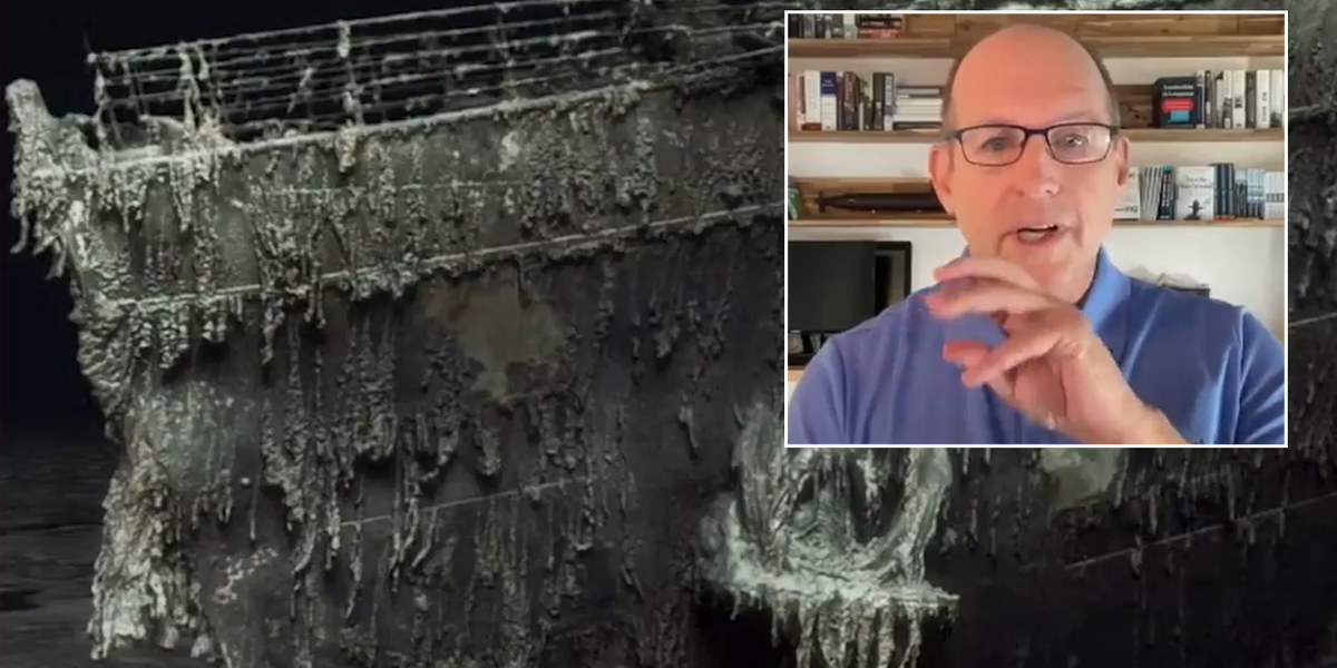 NextImg:Titanic scan: Doomed ship suffered ‘glancing blow’ as shock analysis details liner’s final hours