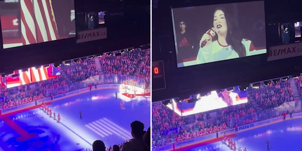 NextImg:WATCH: US national anthem sparks chaos at Canadian hockey game as loud chorus of boos rings out