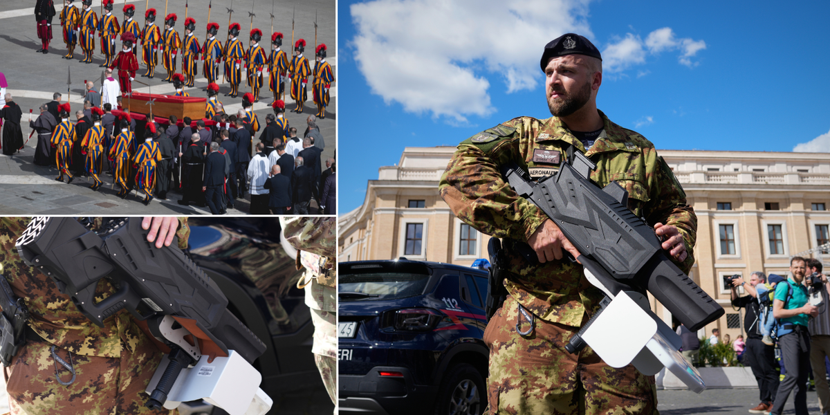 NextImg:'Drone-killing' special forces soldiers deployed to patrol Pope's funeral