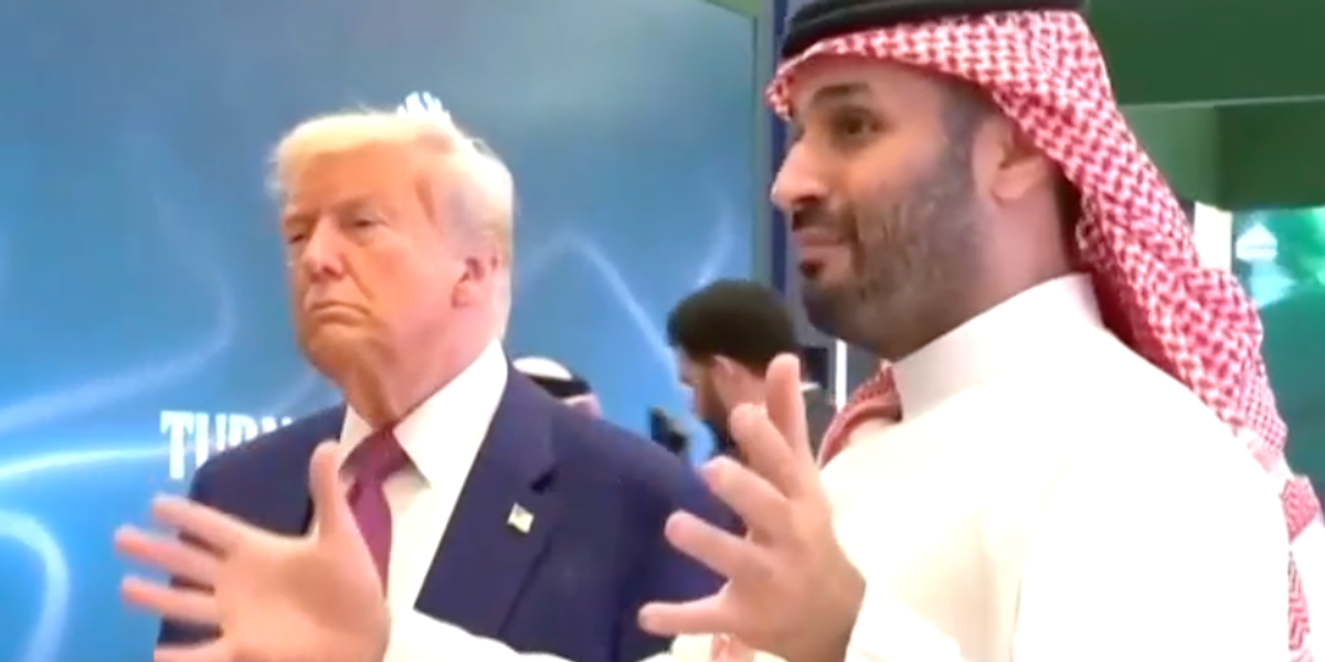 NextImg:Donald Trump joins Mohammed bin Salman after announcing mega US-Saudi arms deal - WATCH