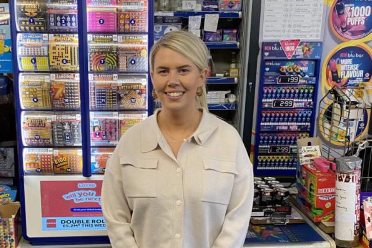 National Lottery shopkeeper lands huge cash prize and reveals first thing she will spend jackpot on