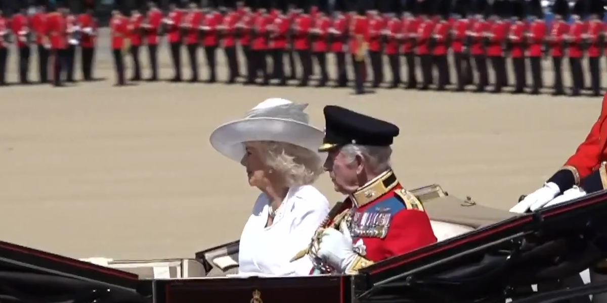 NextImg:Trooping the Colour: Moment King Charles and Queen Camilla arrive at Horse Guards Parade