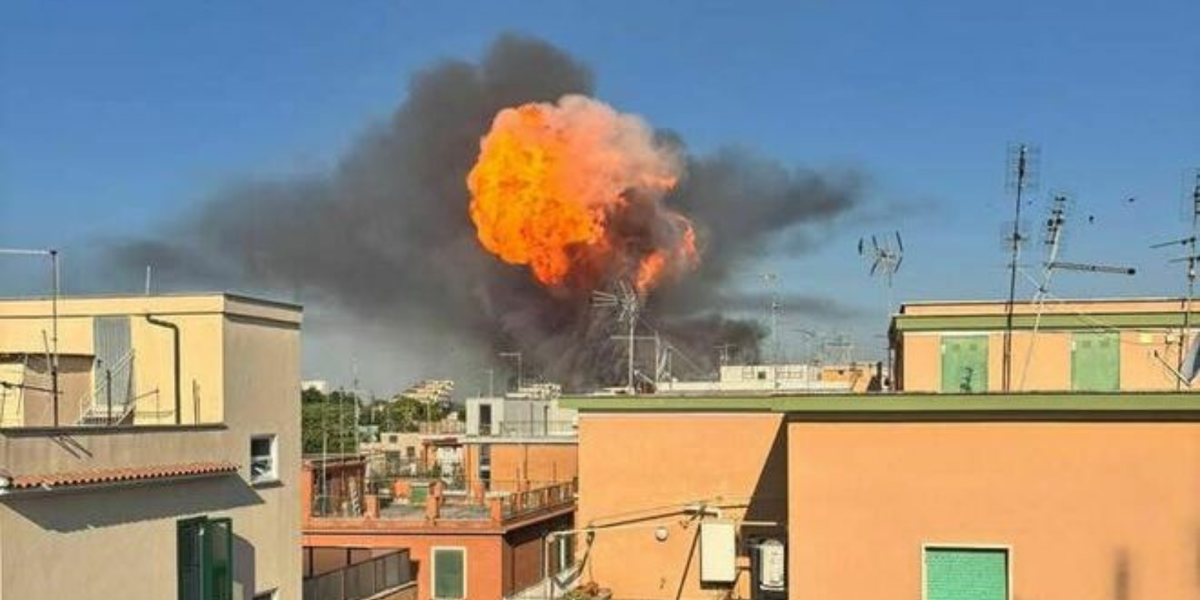 NextImg:Huge fire erupts after petrol station explosion that 'sounded like a bomb' leaving multiple people injured