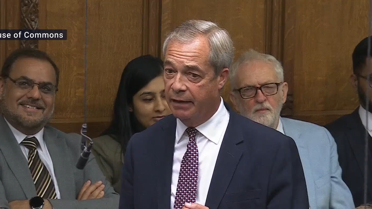 'Would you shut up!' PMQs descends into heckling chaos as Nigel Farage stares down 'disrespectful' MP in heated moment