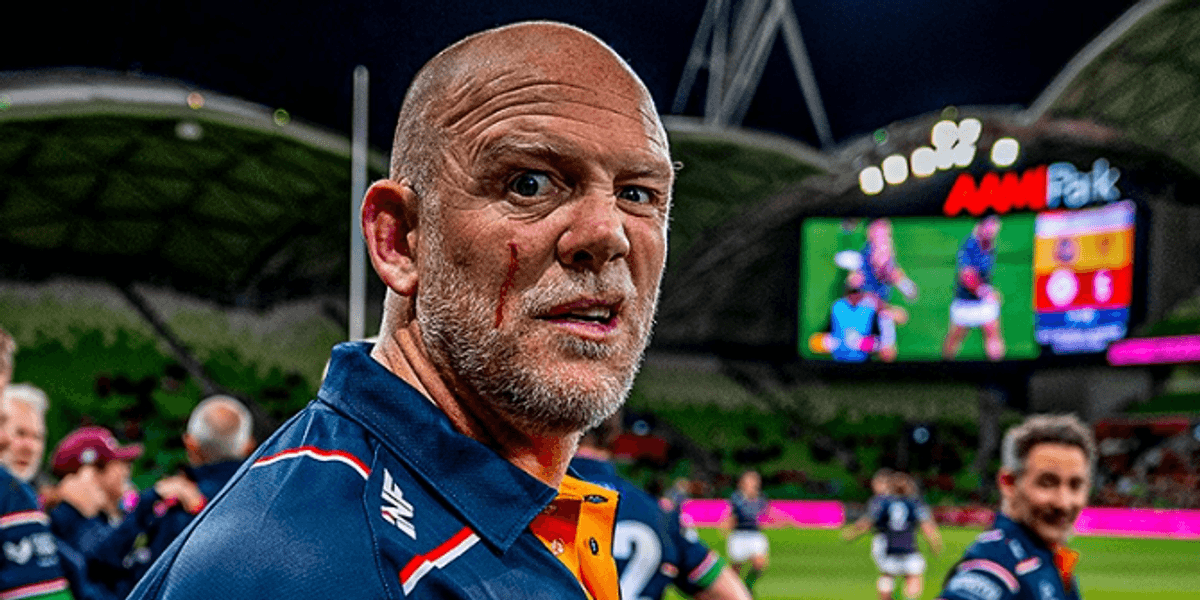 Mike Tindall pictured with a bloodied face in Australia Mike Tindall pictured with a bloodied face in Australia