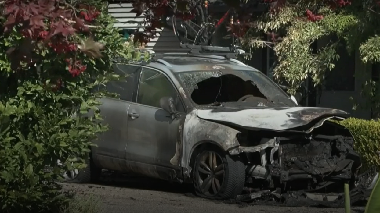 Neighbour row leaves couple and their dog dead as two vehicles engulfed in flames