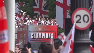 WATCH: Lionesses celebrate historic win with open-top bus parade th...