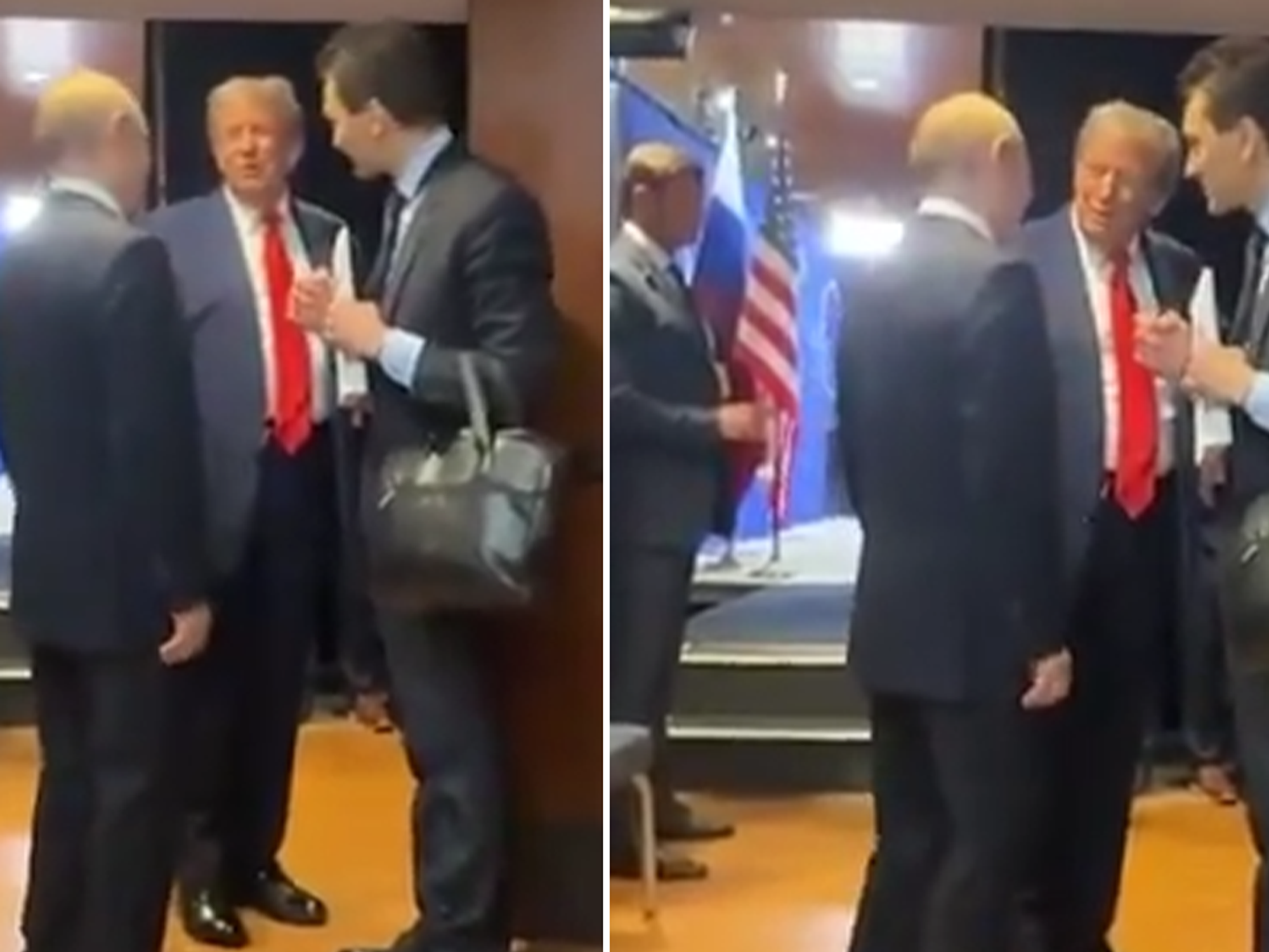 Baffling moment Vladimir Putin's legs 'twitch uncontrollably' during Donald Trump talks