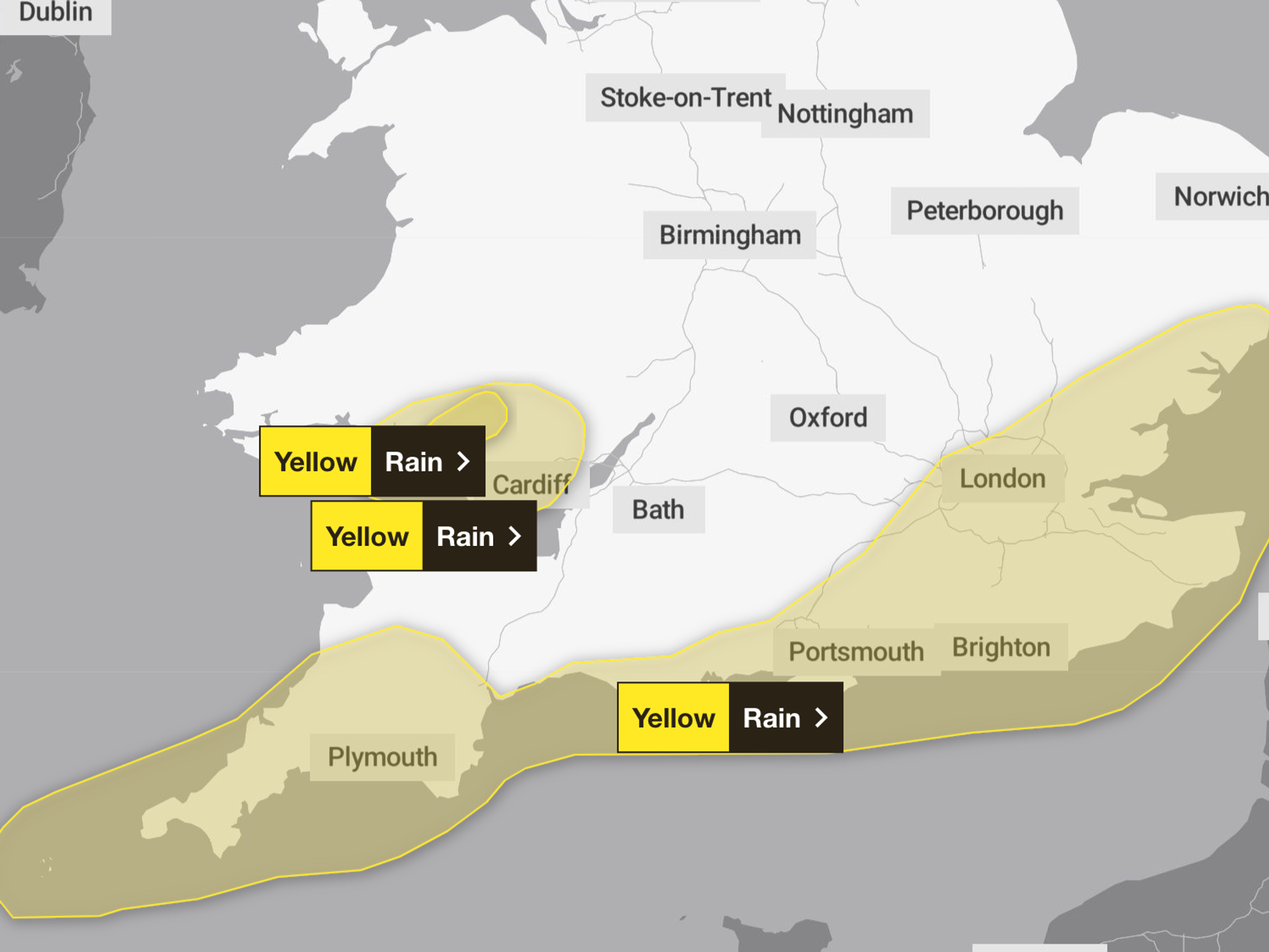 Met Office issues urgent weather warning as heavy rain set to batter Britain in 14-hour deluge
