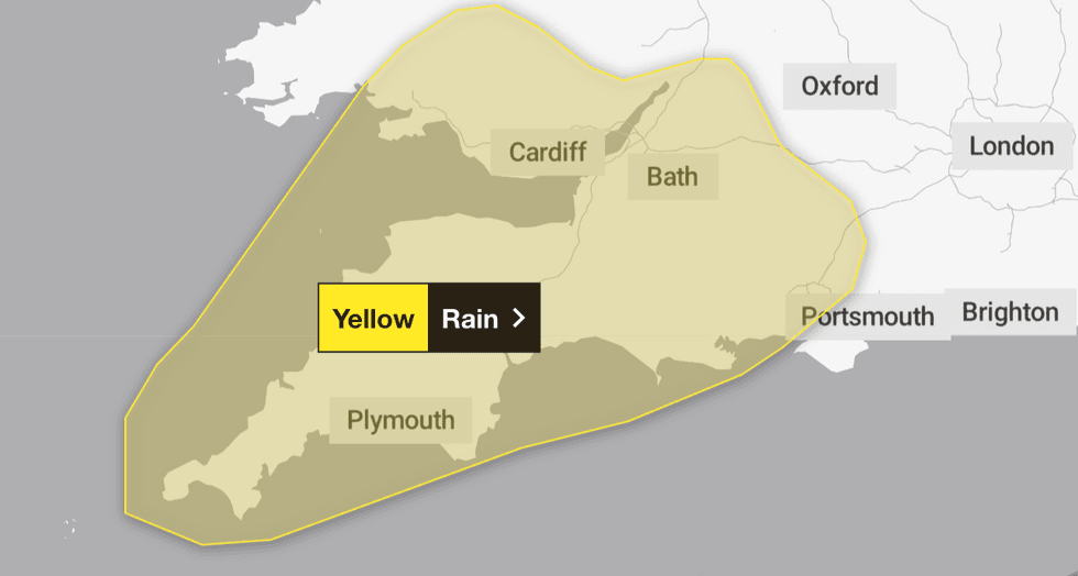 Met Office issues yellow weather warning as Britons told to brace for heavy rain and thunderstorms