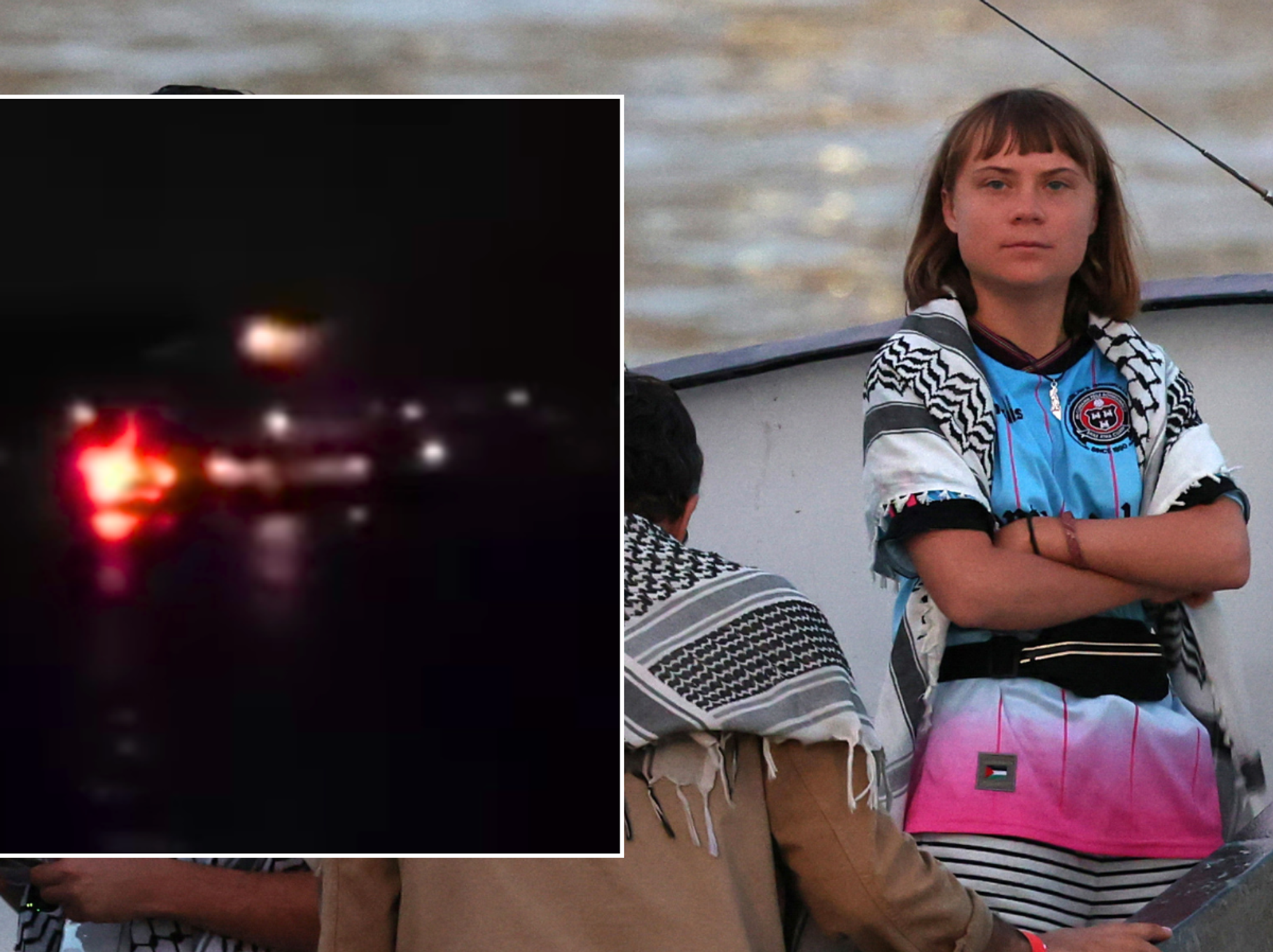 Greta Thunberg's Gaza-bound boat 'firebombed in drone strike' off north African coast