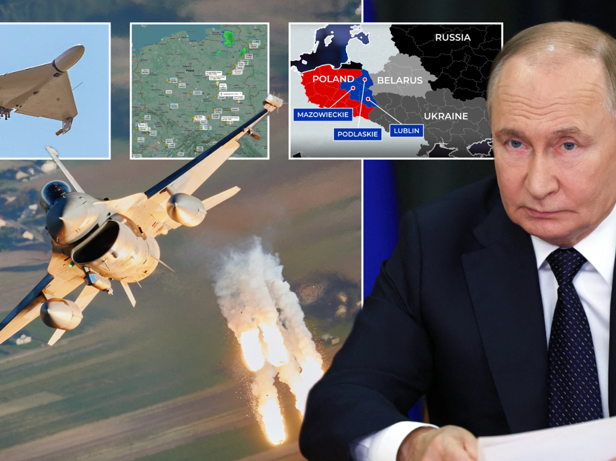 Russian 'suicide drones' shot down in Poland after Nato scrambles fighter jets