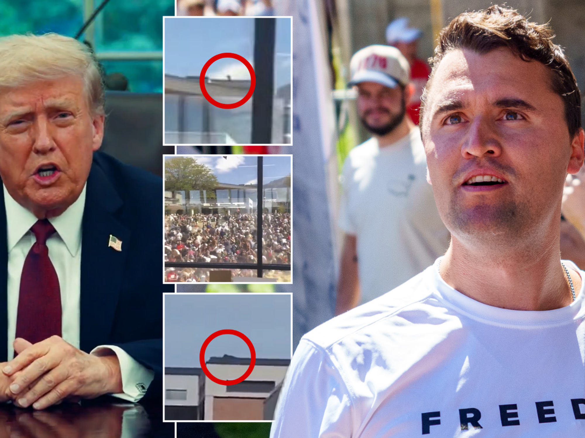Charlie Kirk suspect on the loose despite hours-long manhunt - as Donald Trump blames 'radical le...