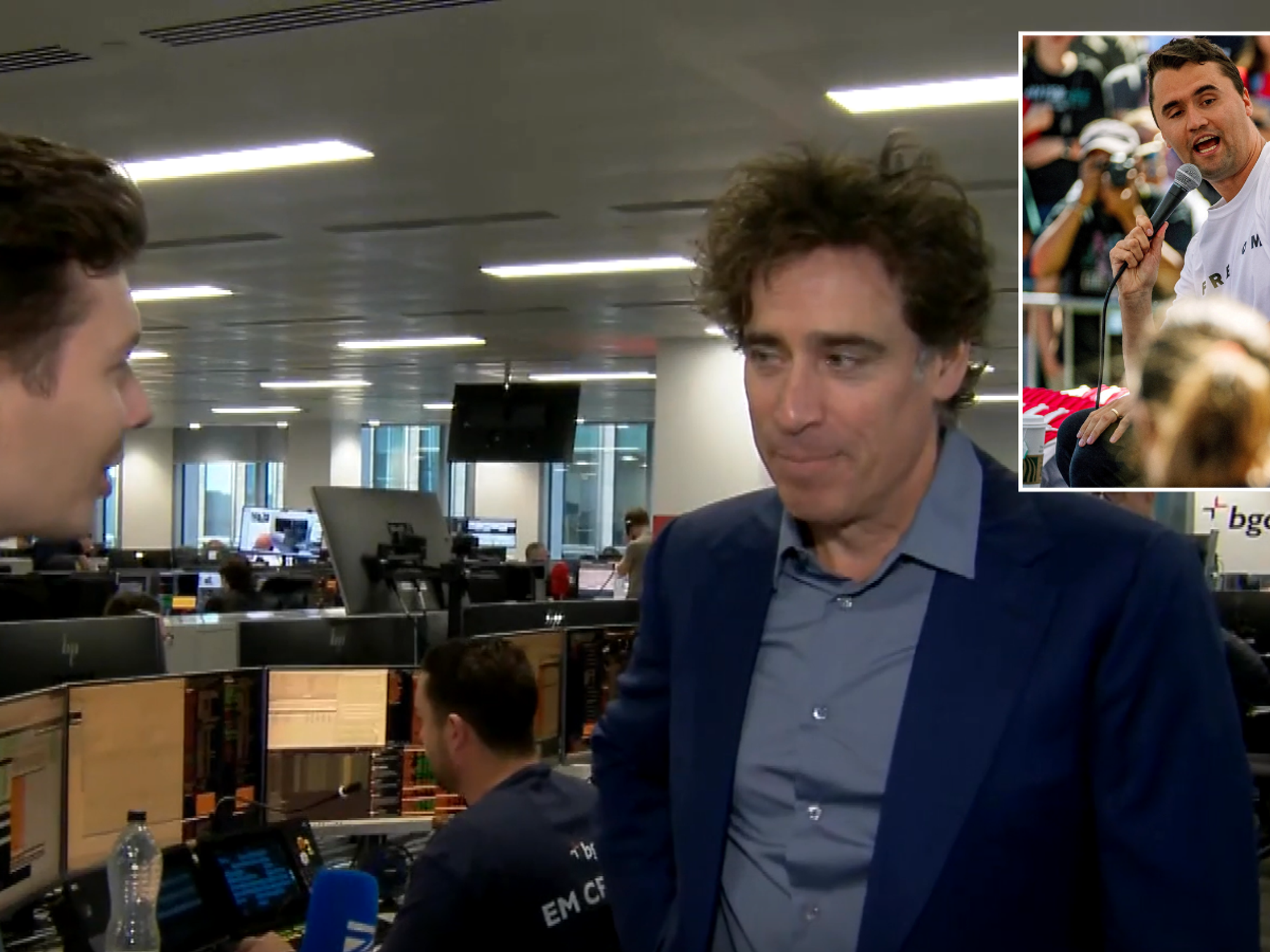 ‘We don’t need more division’: Stephen Mangan tells GB News after Charlie Kirk shot dead