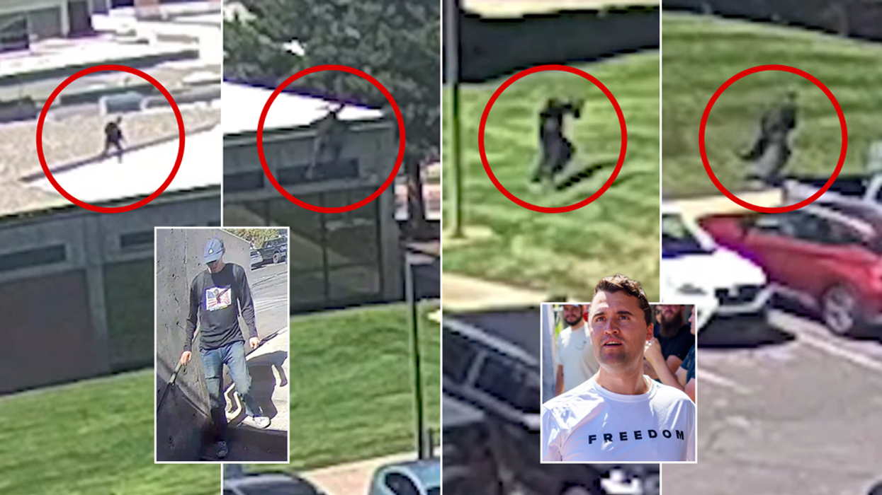 Charlie Kirk murder suspect seen running from roof in bom...