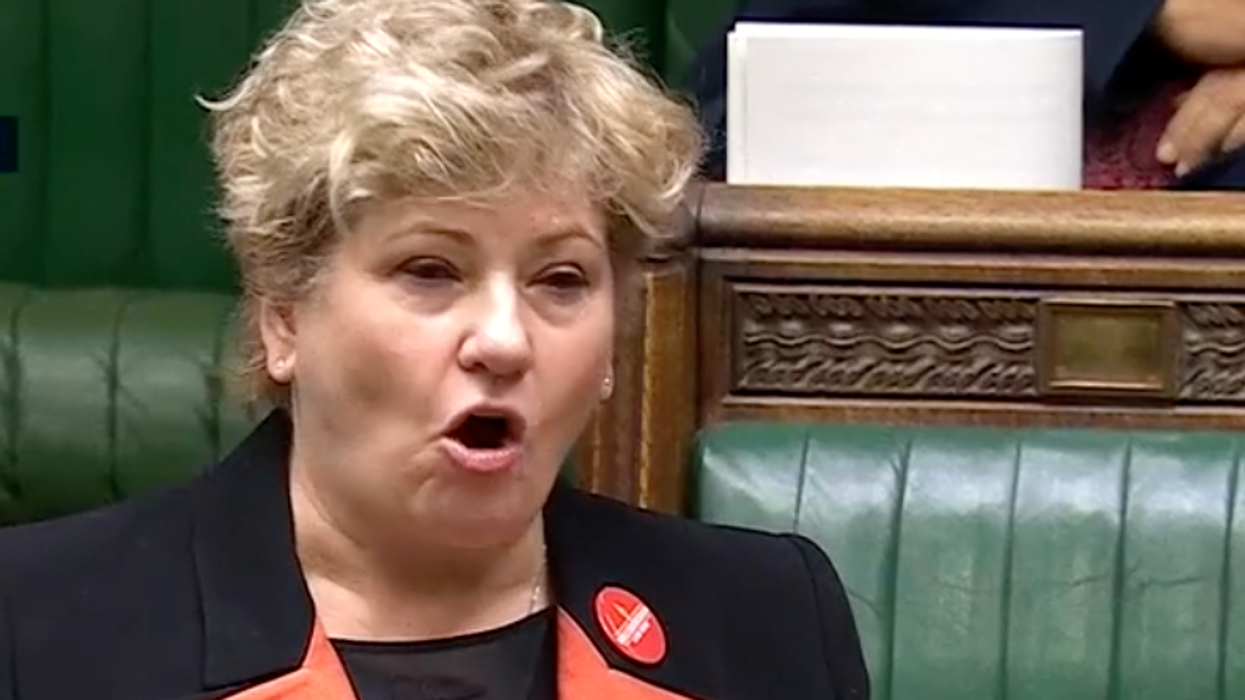 Moment Emily Thornberry apologises for using un...