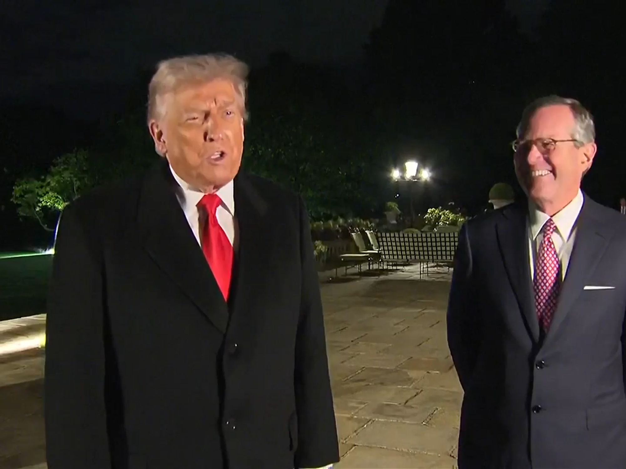 Donald Trump teases 'big day' tomorrow as he speaks to media after landing in UK