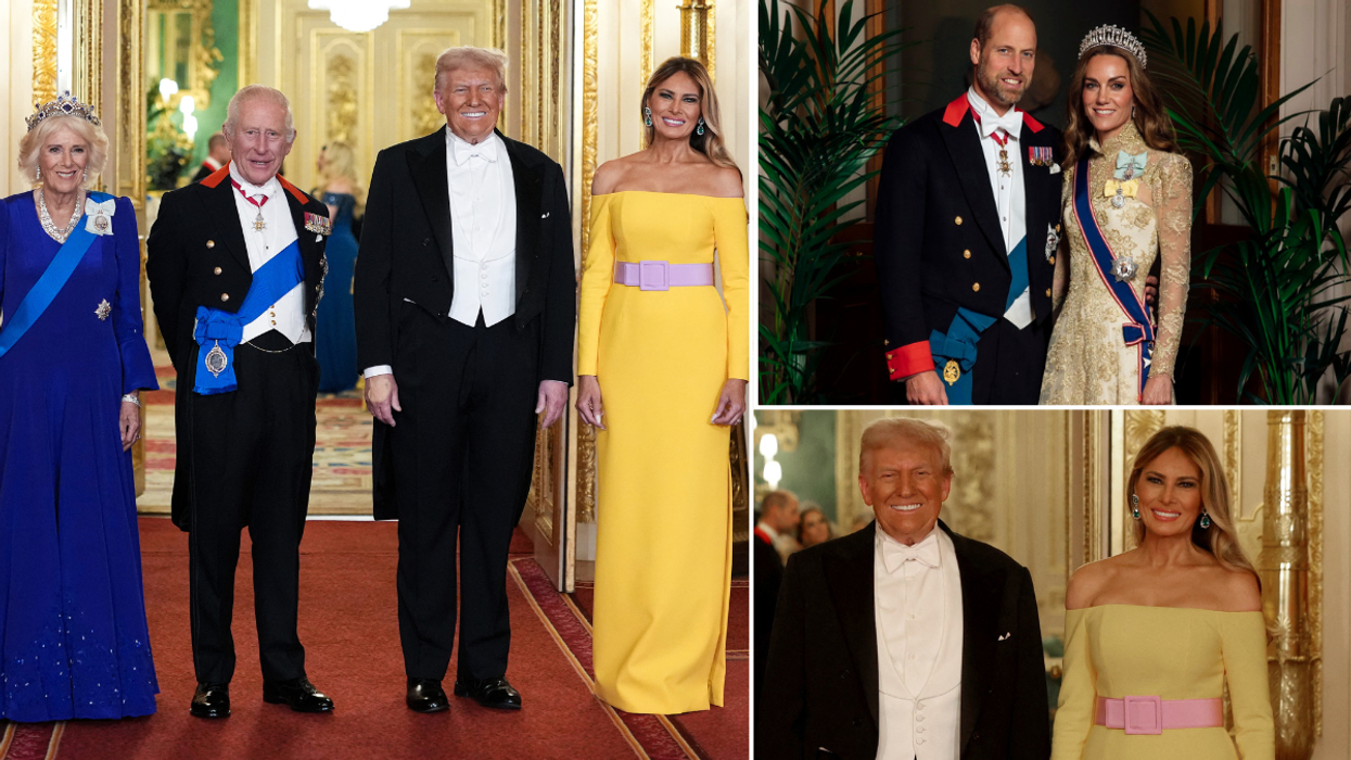 Kate and William arrive at Royal State Banquet with King, Queen, Donald and Melania Trump