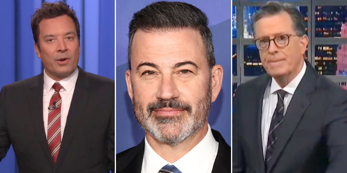 NextImg:Late-night talk show hosts rally around axed Jimmy Kimmel as Fallon, Colbert, and Meyers blast ABC 'censorship'