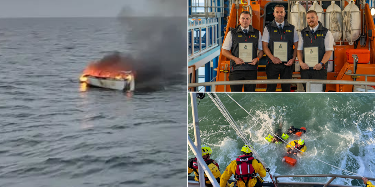 NextImg:Lifesaving RNLI crew honoured for daring sea rescues that saved THREE lives