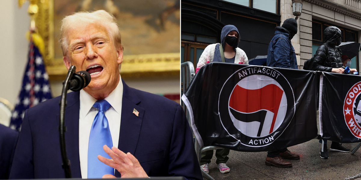 NextImg:Donald Trump officially designates Antifa as terrorists after promising crackdown on 'radical left'