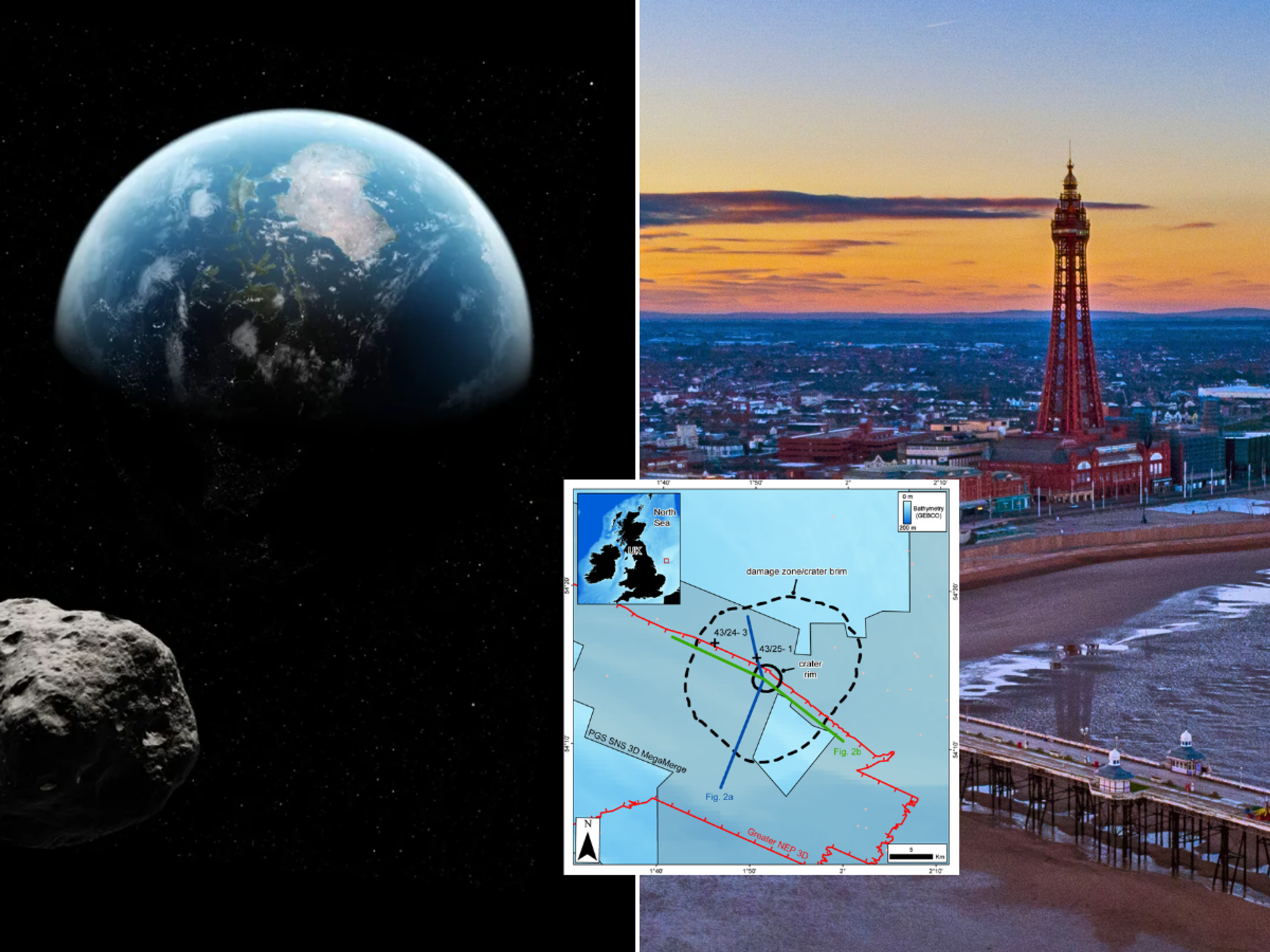 Asteroid the size of Blackpool Tower smashed into North Sea in prehistoric 'direct hit'