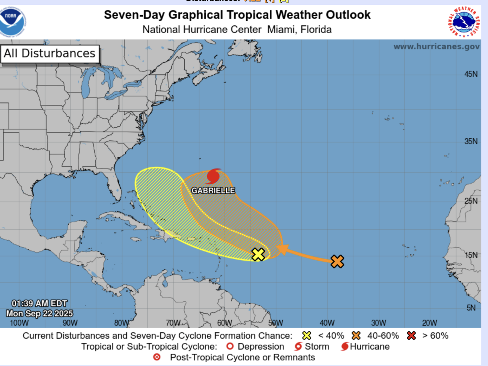 UK weather: Britain to be bashed by 62mph winds as Hurricane Gabrielle hurtles across the Atlantic