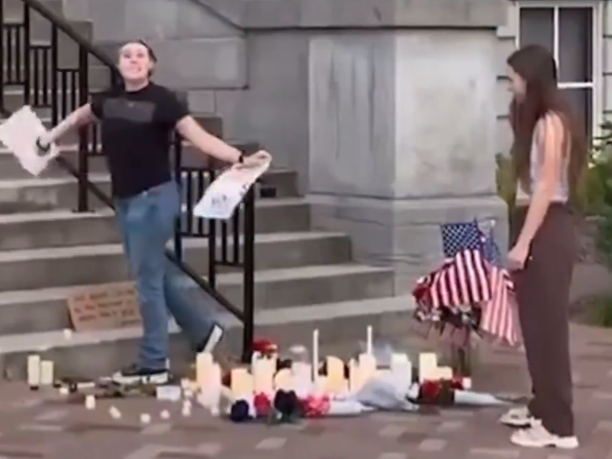 Sisters who destroyed Charlie Kirk memorial left begging for money online after being fired