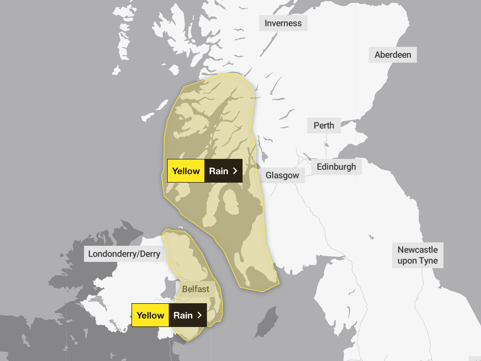 Met Office issues yellow weather alert as Britons warned of potential flooding amid heavy rain