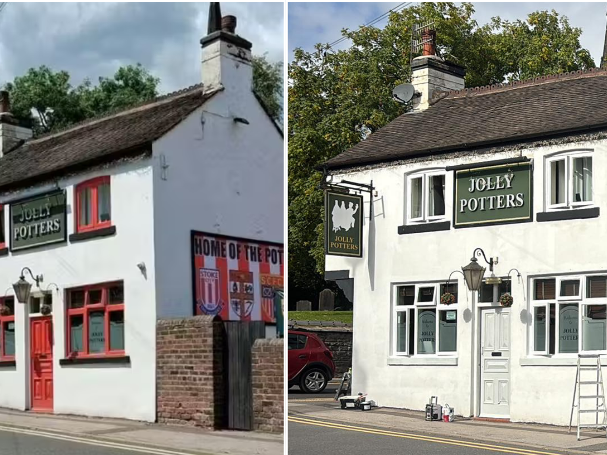 'Poppy red' pub painted over after just ONE resident complained leaving army vet owner 'emotional'