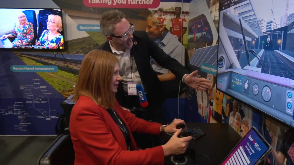 WATCH: Katherine Forster tests out train driver...