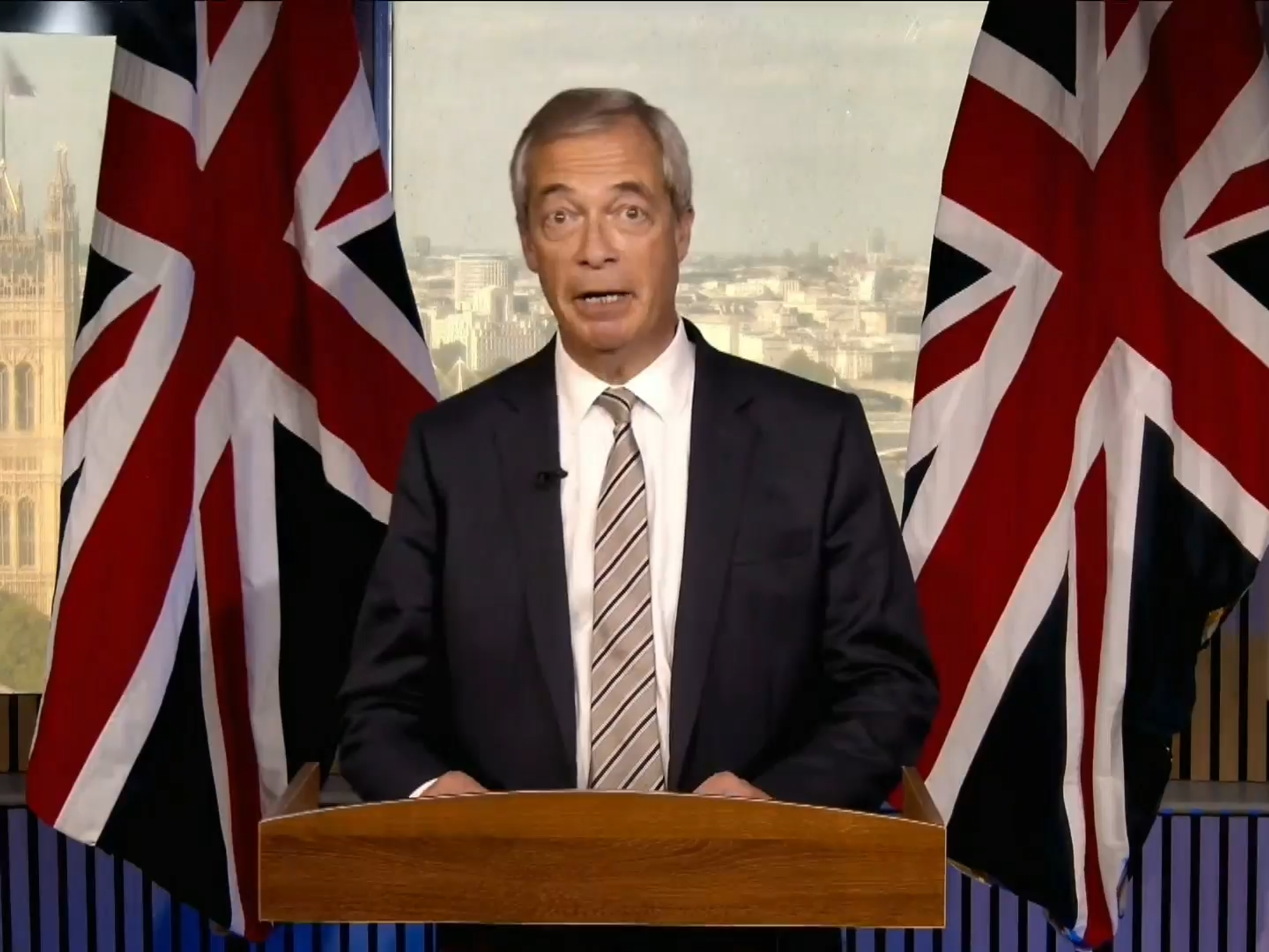 Nigel Farage hits back at Sir Keir Starmer as he accuses Labour of inciting violence against Refo...