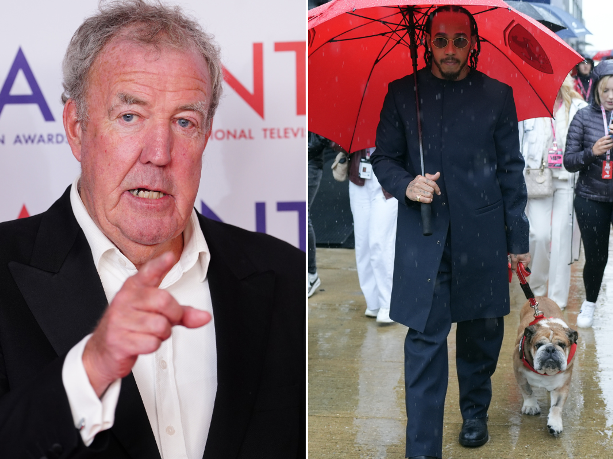 Jeremy Clarkson issues heartbreaking seven-word message of support to Lewis Hamilton after F1 sta...
