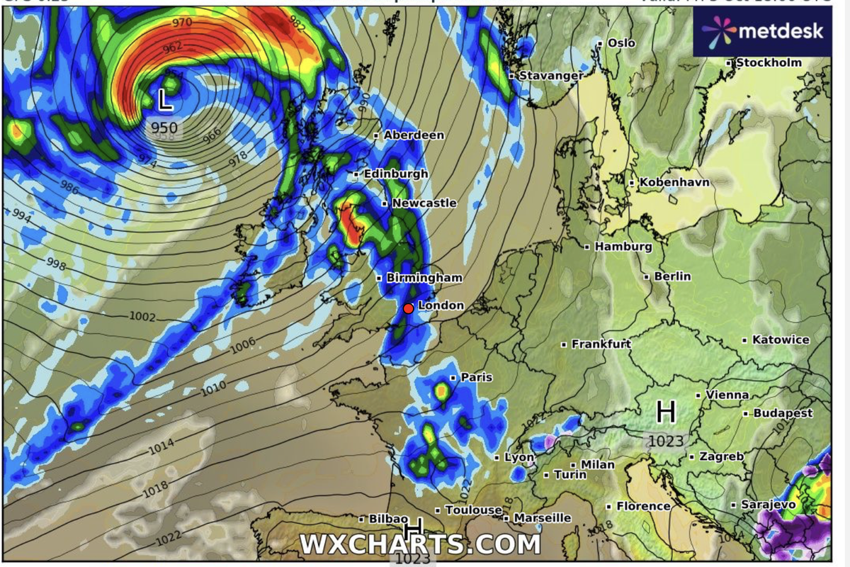 UK weather: Storm Amy to kick-start turbulent autumn as furious jet stream will unleash torrential rain and 80mph winds