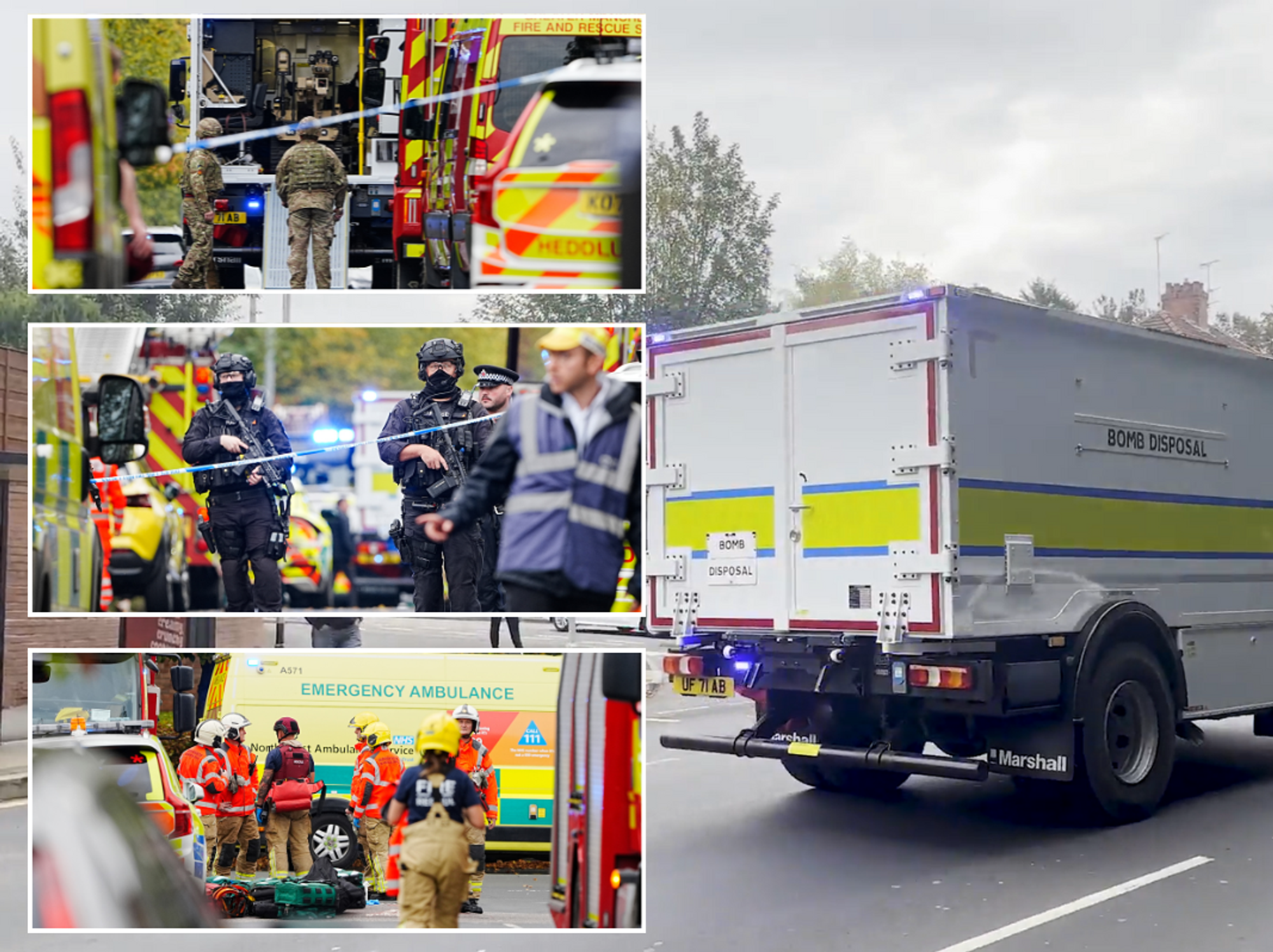 Three dead and three others in serious condition after attack at Manchester synagogue as bomb dis...